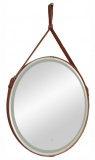 Зеркало с подсветкой Continent Millenium Brown ЗЛП1378 на ремне 80см коричневый